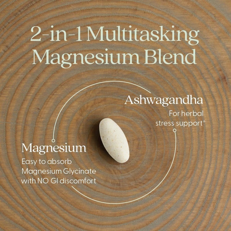 New Chapter Magnesium  Ashwagandha Supplement 325 mg with Magnesium Glycinate 25x Absorption Muscle Recovery Heart  Bone Health Calm  Relaxation Gluten Free NonGMO  60 ct 2 Month Supply - Image 4