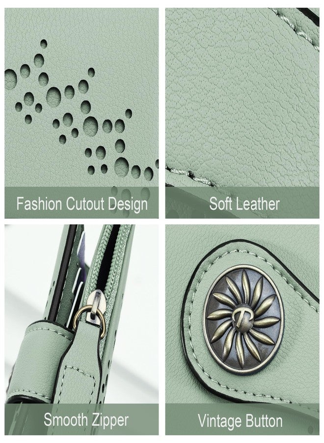 Tipmile Small Wallet Women Bifold RFID Blocking Card Holder Leather Wallets with Zipper Coin Pocket, Green, Small, Casual - Image 5