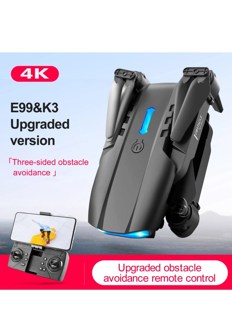"E99 PRO 4K HD Dual Camera Drone – Foldable & Portable, Smart Obstacle Avoidance, Auto Height Hold, One-Key Takeoff/Landing, 3D Flips, 2 Batteries, Gravity Mode, FPV Real-Time Transmission, Ideal for Adults & Beginners" - Image 3
