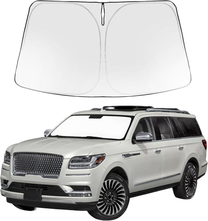 Proadsy 2025 Upgrade Windshield Sun Shade Custom Fit 20182023 2024 2025 Lincoln Navigator Foldable Front Sunshade Protector Sun Visor Blocks UV Rays Keep Car Cooler