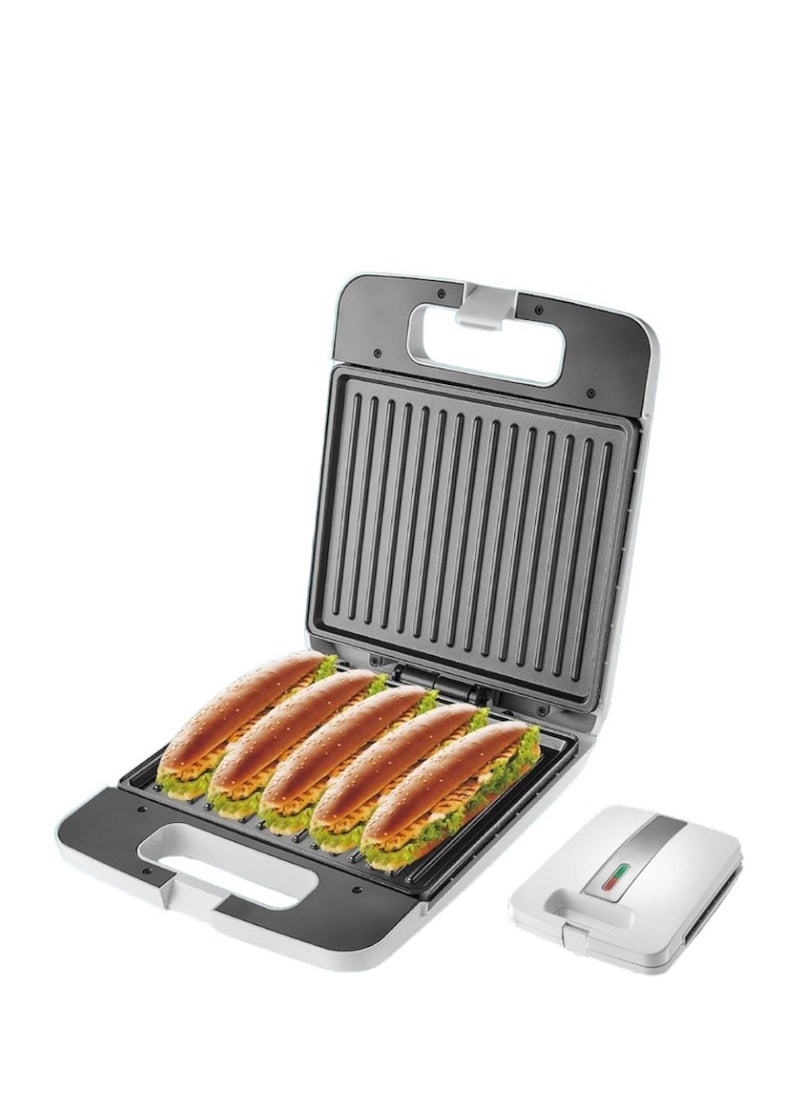 Home Master Home Master HM-721 Large Electric Sandwich Heater, 1400 Watts, White, for a unique experience in preparing quick sandwiches  - Image 1