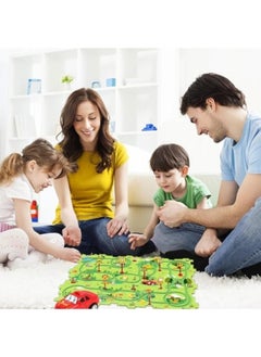 GGEROU 25Pcs Jigsaw Puzzle Track Car set,Puzzle Racer Kids Car Track Set,for Kids Games Gift Green  - Image 5