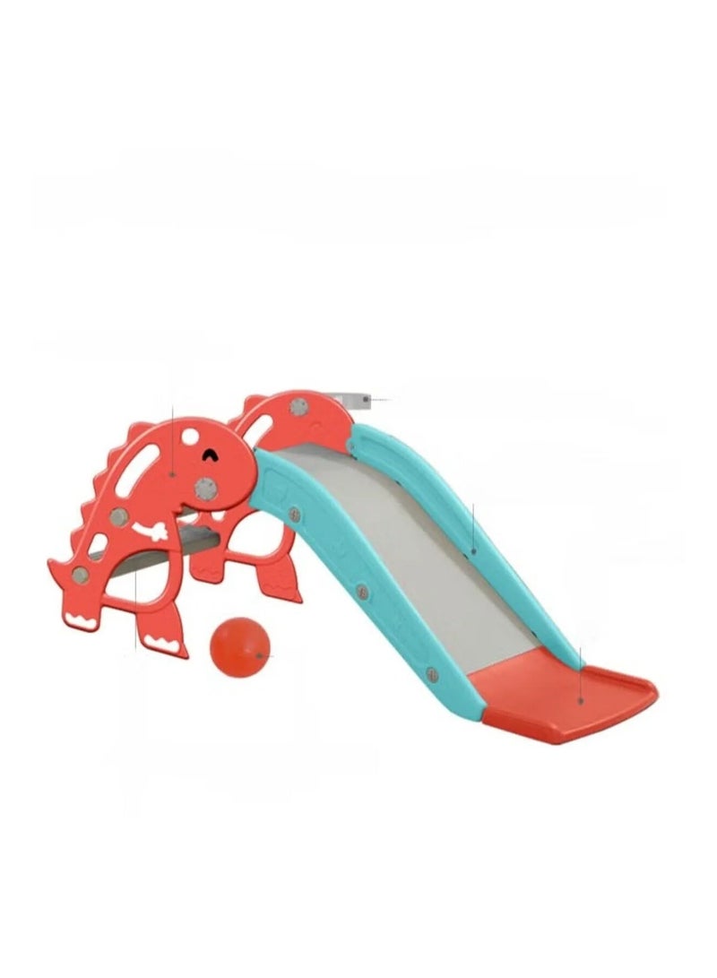 فول جوي زحليقه اطفال مع كرة سلة، زحليقه قابلة للطي للأطفال الصغار الأولاد والبنات المتسلقين، ألعاب داخلية وخارجية - Image 1