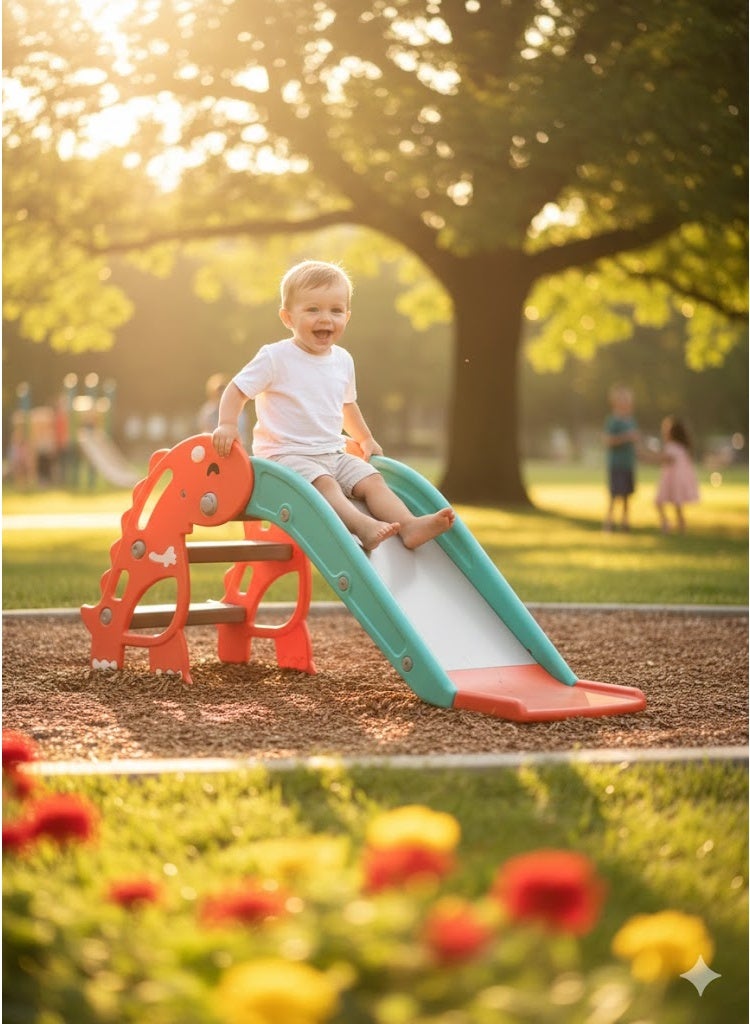 فول جوي زحليقه اطفال مع كرة سلة، زحليقه قابلة للطي للأطفال الصغار الأولاد والبنات المتسلقين، ألعاب داخلية وخارجية - Image 5