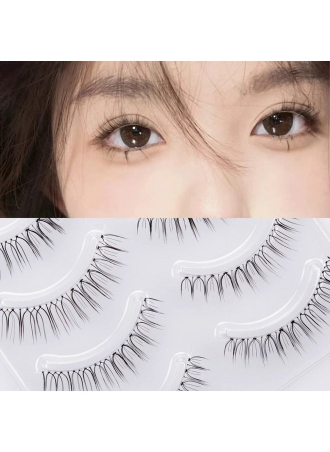 Miz Barn Daily Natural Look False Eyelashes4 Pairs Natural Soft Lightweight Comfortable Short Lashes Clear Band Handmade Luxurious False Eyelashes(A05)  - Image 2