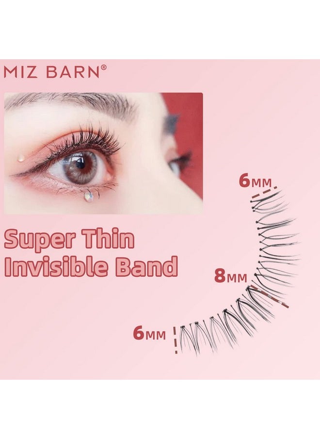 Miz Barn Daily Natural Look False Eyelashes4 Pairs Natural Soft Lightweight Comfortable Short Lashes Clear Band Handmade Luxurious False Eyelashes(A05)  - Image 3
