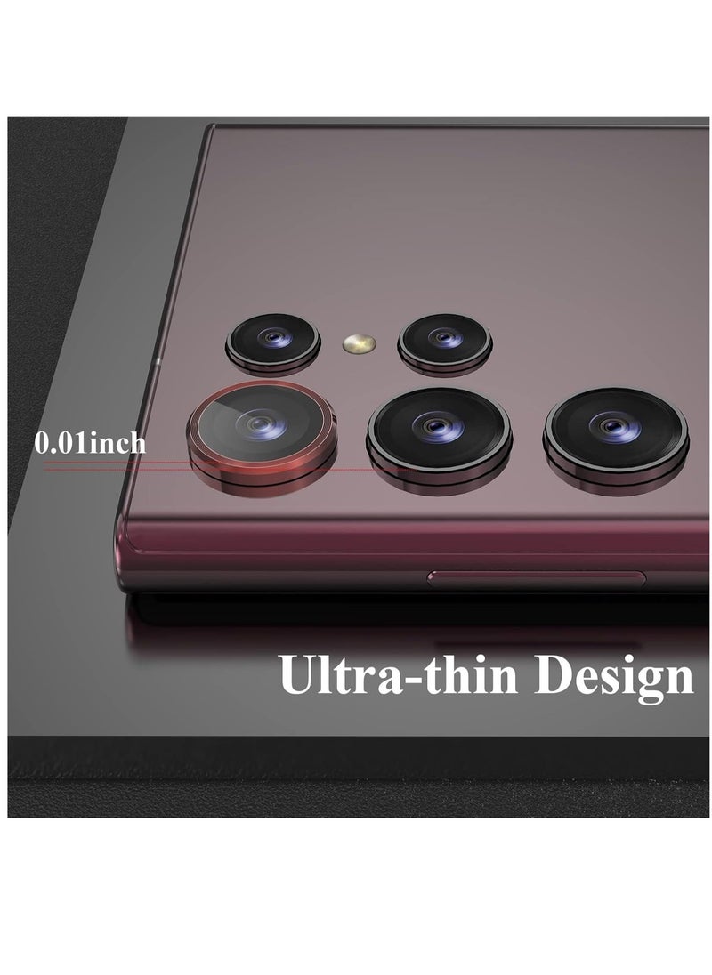 Raxoom Camera Lens Protector Compatible with Samsung Galaxy S22 Ultra (2022), Scratch-Resistant Ultra-Thin Tempered Glass with Aluminum Edge - Image 5