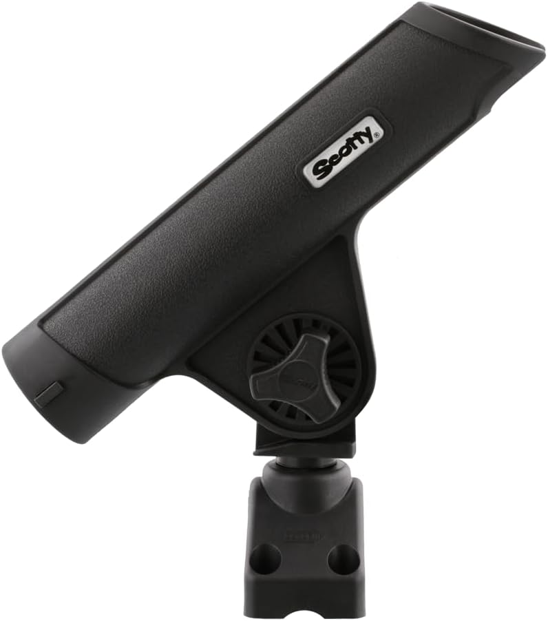 Scotty #350-BK Rodmaster II Fishing Rod Holder with 241 Side Deck Mount - Black - Image 2
