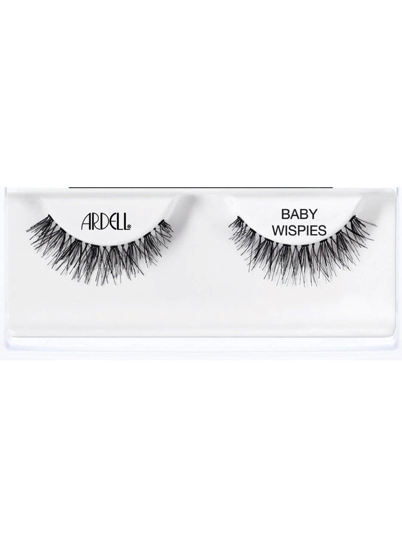 ARDELL Eyelashes Human HAIR Black  # BABY WISPIES - Image 1