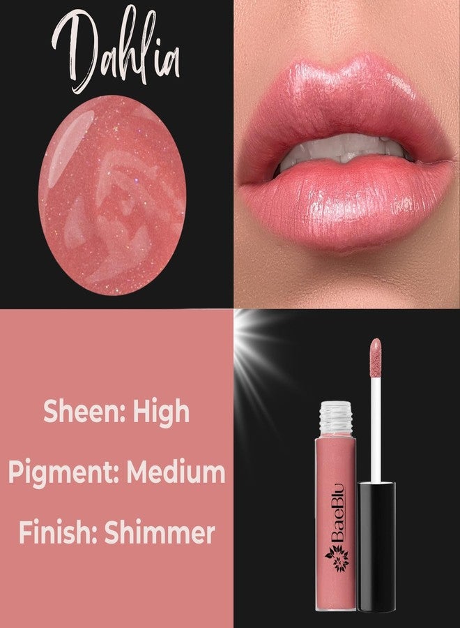 BaeBlu Organic Vegan Lip Gloss, 100% Natural Non-Toxic Moisturizing Ingredients, Dahlia - Image 2