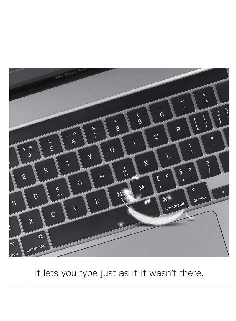 Keyboard Cover Skin for MacBook Pro 13'' M2/M1 Chip 2022 2021 2020 (Model A2338/A2289/A2251) and 2019 MacBook Pro 16'' (A2141) U.S Layout Accessories --Clear - Image 4