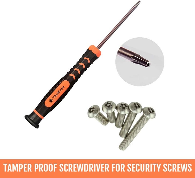 TECKMAN Cleaning Repair Tool Kit for PS4 PS5, TR9 Torx Security Screwdriver with PH00 PH0 PH1 Phillips Screwdriver Set for Sony Playstation 4,5 Main,Controller Tear Down and Dust Removal - Image 3