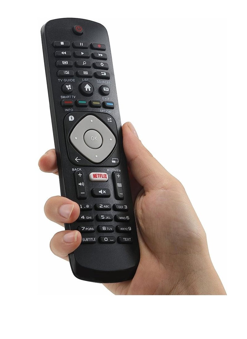 Replacement Remote Control Compatible With All Philips TV/Smart TV Black