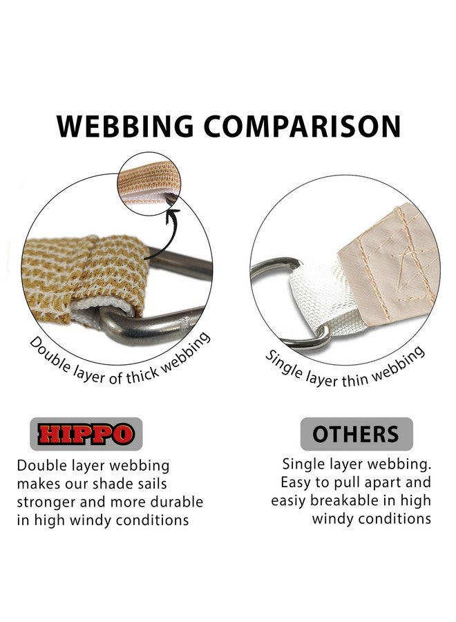 HIPPO Rectangle Shade Sail Affordable & Premium 180 GSM Sun Shade UV Block for Canopy Outdoor Patio Car Parking (Charcoal-Grey, 9.5FTX16.5FT) - Image 4