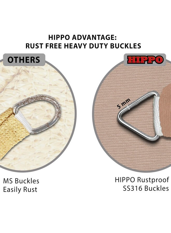 HIPPO Rectangle Shade Sail Affordable & Premium 180 GSM Sun Shade UV Block for Canopy Outdoor Patio Car Parking (Charcoal-Grey, 9.5FTX16.5FT) - Image 3