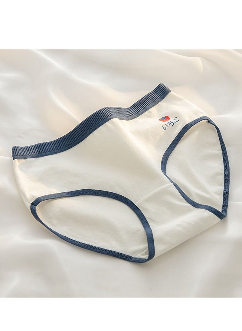 5 Pack Mid Waist Briefs Cute Style Cotton Underwear Ladies Mid Waist Comfortable Breathable Cute Girls Briefs  - Image 4