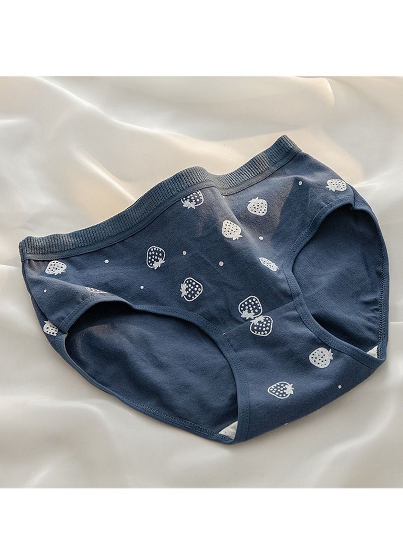 5 Pack Mid Waist Briefs Cute Style Cotton Underwear Ladies Mid Waist Comfortable Breathable Cute Girls Briefs  - Image 3