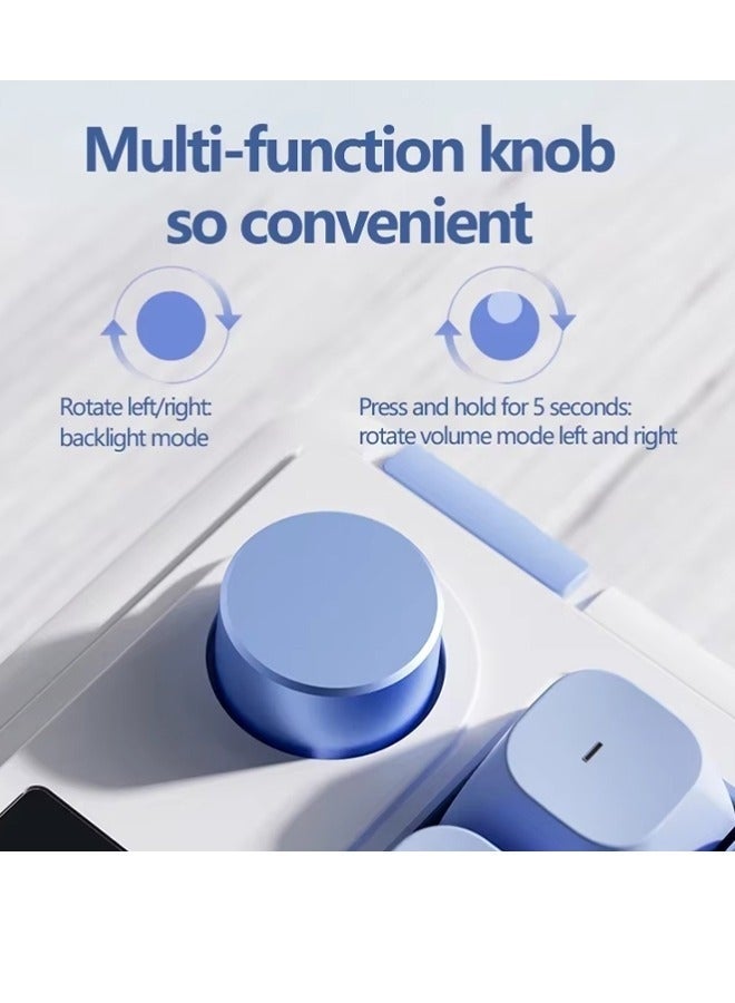 لانغتو لوحة مفاتيح ميكانيكية L98 ثلاثية الأوضاع، مزودة بمقبض متعدد الوظائف سلكي وبلوتوث لاسلكي ولوحة مفاتيح ألعاب RGB - Image 4