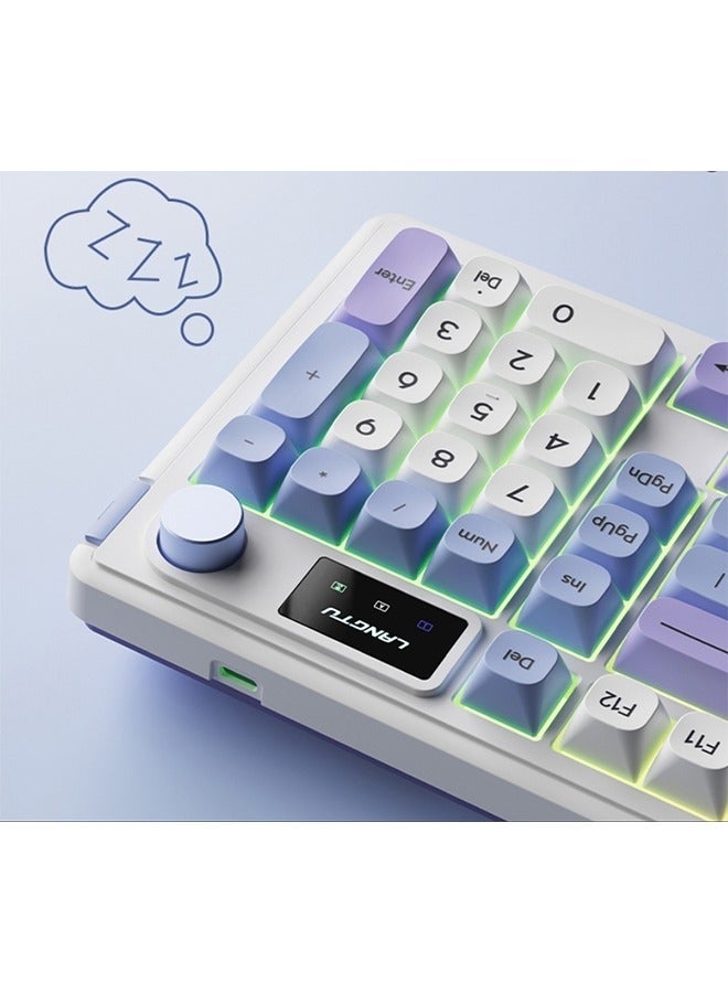 لانغتو لوحة مفاتيح ميكانيكية L98 ثلاثية الأوضاع، مزودة بمقبض متعدد الوظائف سلكي وبلوتوث لاسلكي ولوحة مفاتيح ألعاب RGB - Image 5
