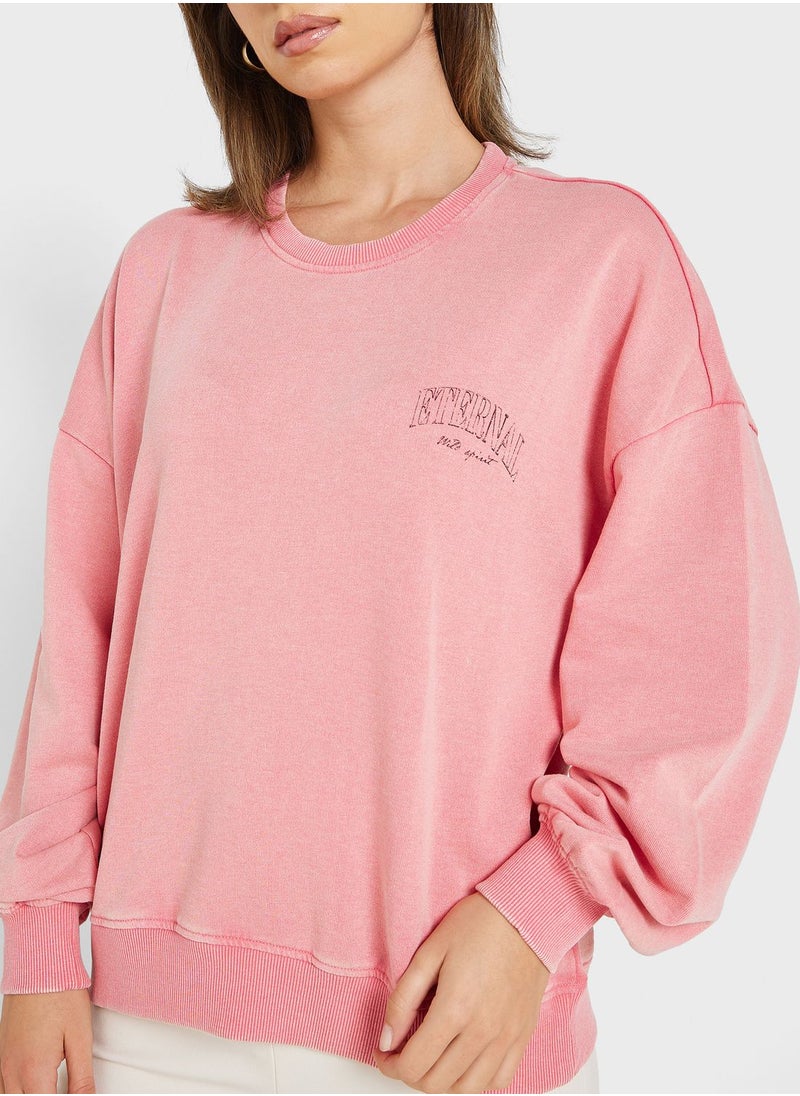ONLY - Graphic Knitted Sweatshirt - Image 1
