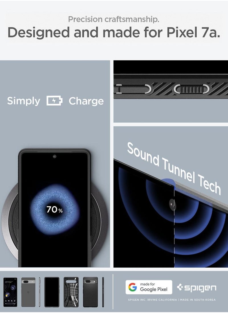 غطاء حماية Liquid Air لهاتف Google Pixel 7a (2023) - أسود غير لامع
