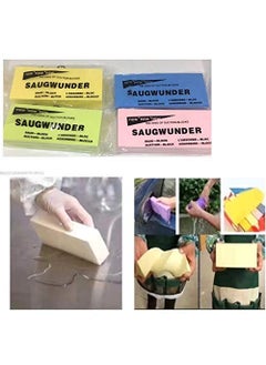 Hanumex Hanumex® Cleaning Sponge Sugwundar Super Absorbent Water Durable 17.5×7.5×3.5 cm Use for Household Clean Cars/Boats The dust and Dirt on Furniture,Bathtubs&etc. (Multi Color) Pack of 2  - Image 4