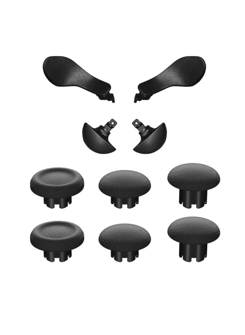 Replacement Joystick for PS5 Edge Controller, 6 Thumb Sticks and 4 Rear Paddles Metal Trigger ons, Accessories for PS5 Edge Controller, Black - Image 1