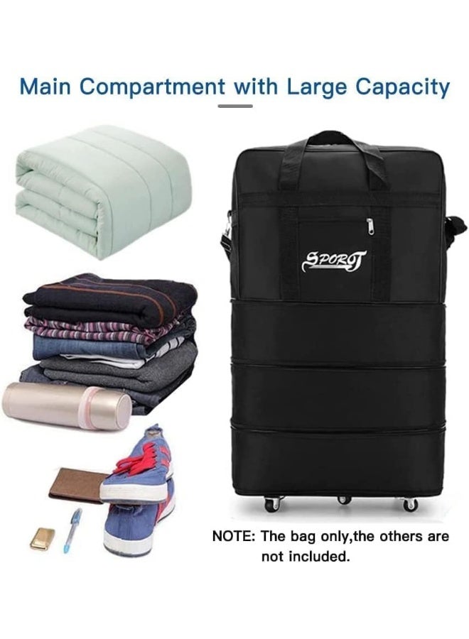 Running Buddy Expandable Extra XXLarge 36" Travel Oxford Duffel bag, Duffle bag,Waterproof, Lightweight Wheelbag Traveling Foldable Suitcase 30kg/120L withbelt, Central Hardside,Expandable Luggage,5 Spinner wheels - Image 1