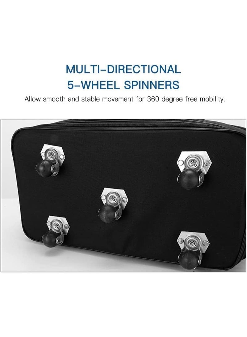 Running Buddy Expandable Extra XXLarge 36" Travel Oxford Duffel bag, Duffle bag,Waterproof, Lightweight Wheelbag Traveling Foldable Suitcase 30kg/120L withbelt, Central Hardside,Expandable Luggage,5 Spinner wheels - Image 3