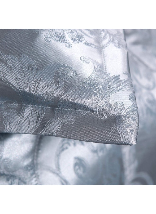 Generic - Raytrue-X King Size Comforter Set, Silver Bedding Comforter Sets All Season Grey Bed Comforter King Set, Soft Lightweight Silk Jacquard Comforter Set with 2 Pillow Shams(King,104x90) - Image 1