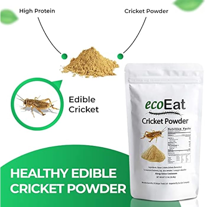 ecoEat دقيق حشرات الجراد 100% 1/2 رطل كيس بروتين عالي (227 جرام) - Image 2