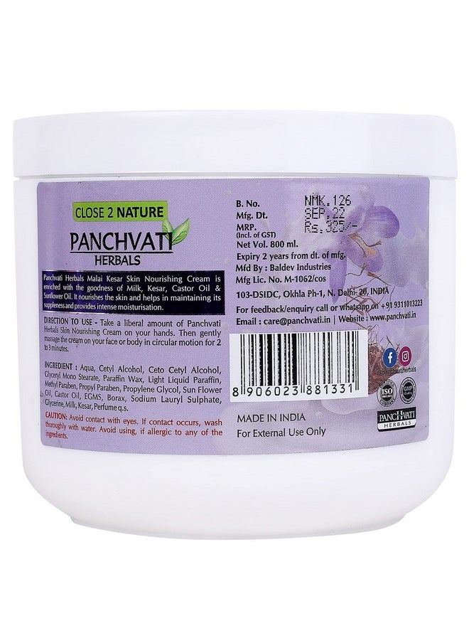 Panchvati Herbals Malai Kesar Skin Nourishing Cream 800Gm (For Radiant & Luminous Skin)  - Image 4