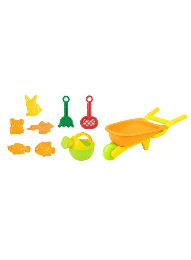 Power Joy Summerz Beach Sand Toys Hand Cart 6 Pieces, Assorted 1 Piece (Style & Color May Vary) Each Sold Separately - Image 2