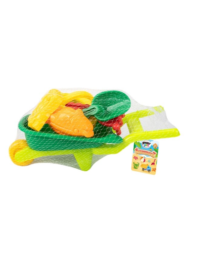 Power Joy Summerz Beach Sand Toys Hand Cart 6 Pieces, Assorted 1 Piece (Style & Color May Vary) Each Sold Separately - Image 3