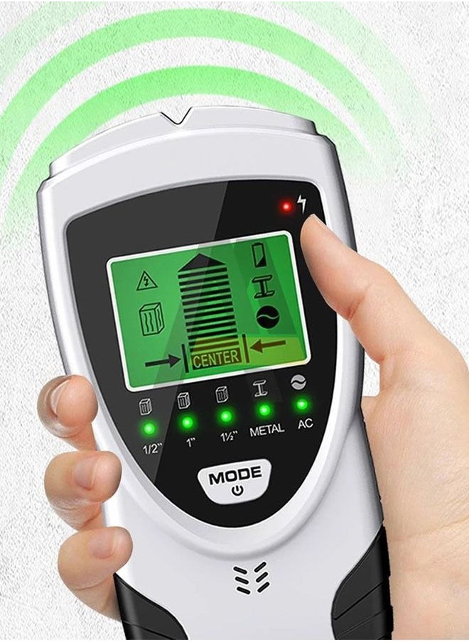 Generic - Sensor Wall Scanner, 5-in-1 Multifunctional Electronic Wall Center Sensor Detector With Digital LCD Display And Wood Sound Warning, Real-Time AC Line, Metal, Stud Detection - Image 1
