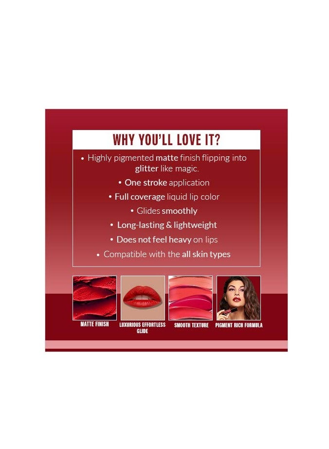 Colorbar Starry Flip Lip Color Matte Finish Pink 3g - Image 3