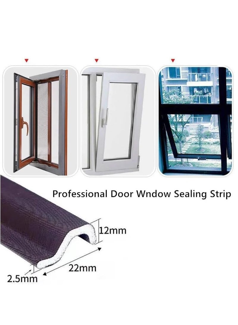 Rubik 6M Soundproof PU Foam Door Window Sealing Strip, Self-Adhesive Dustproof Windproof Gasket for Casement Sliding Seal  - Image 2