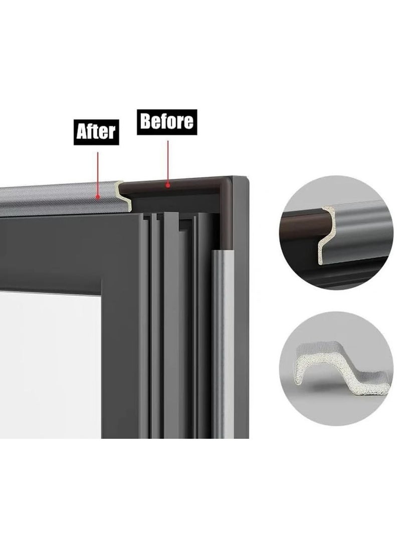 Rubik 6M Soundproof PU Foam Door Window Sealing Strip, Self-Adhesive Dustproof Windproof Gasket for Casement Sliding Seal  - Image 3