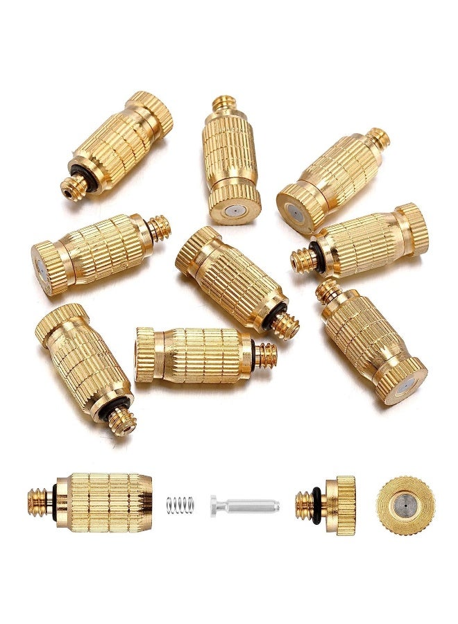 High Pressure Brass Misting Nozzles - 20 Pack Anti-Drip Atomizer Spray Heads for Outdoor Cooling, Landscaping, Greenhouse Irrigation, and Air Humidification (0.008/0.2mm) - Image 5
