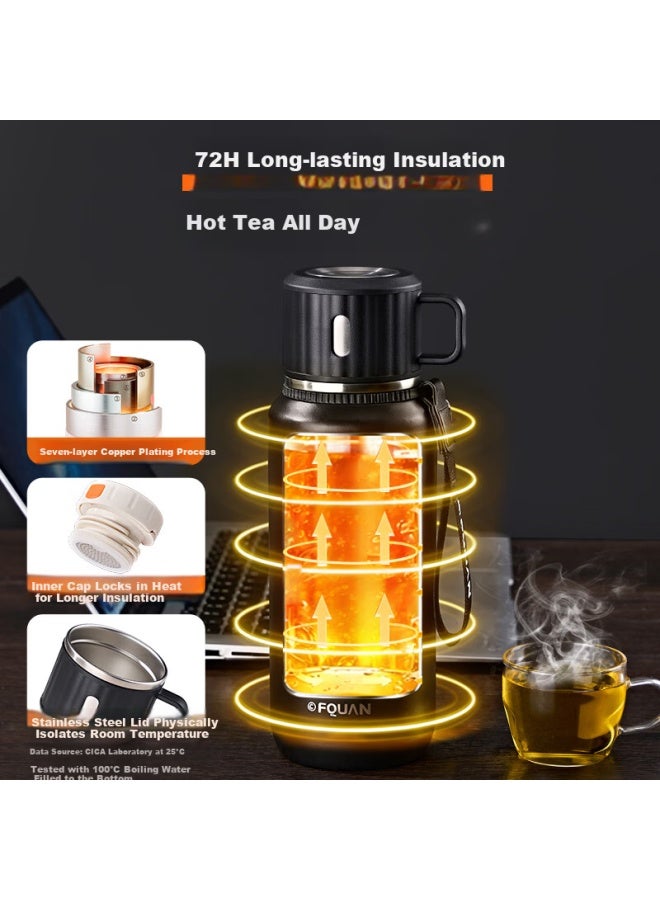 Cica Large Capacity Insulated Water Bottle Men's 316 Stainless Steel Tea Separation Tea Infuser Cup For Students - Image 2