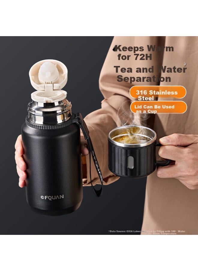 Cica Large Capacity Insulated Water Bottle Men's 316 Stainless Steel Tea Separation Tea Infuser Cup For Students - Image 4