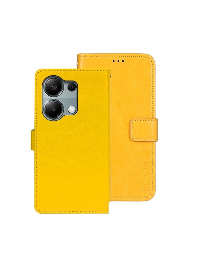 The Bros Case For Xiaomi Redmi Note 13 Pro 4G Crazy Horse Texture Leather Phone Case