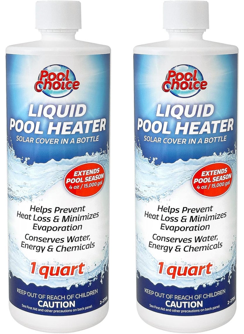 SpaChoice SpaChoice 1Quart 2Pack Premium Liquid Pool Heater Solar Cover In a Bottle Liquid Solar Blanket for Pool Made in USA  - Image 1