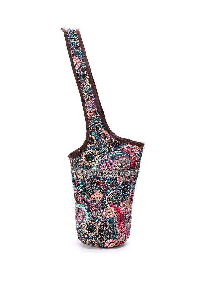 Generic Yoga Mat Bag Canvas Shoulder Bags Vintage Printed Zipper Pocket 25.00*3.00*24.00cm  - Image 1