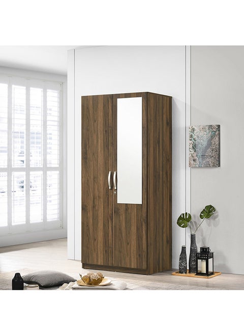 Kulltorp Plus 2-Door Wardrobe With Mirror 52 x 182 x 80 cm