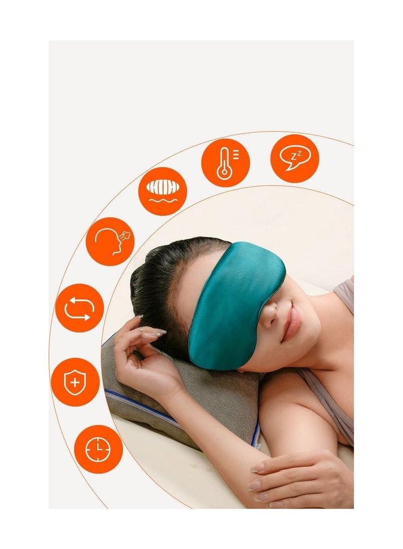 Generic Silk Heated Eye Mask for Dry Eyes USB Steam Warm Compress for Puffy Eyes Adjustable Temp Sleep Eye Mask for Dry Eye  - Image 1