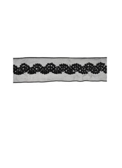 Bugles Bugle Bead Organza Trim 1in Black  - Image 3