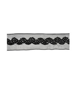 Bugles Bugle Bead Organza Trim 1in Black  - Image 2