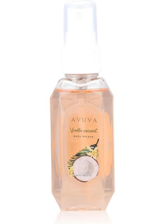 Avuva Vanilla Coconut Body Splash – Sweet Tropical Scent for All-Day Freshness (55 ml) - Image 1