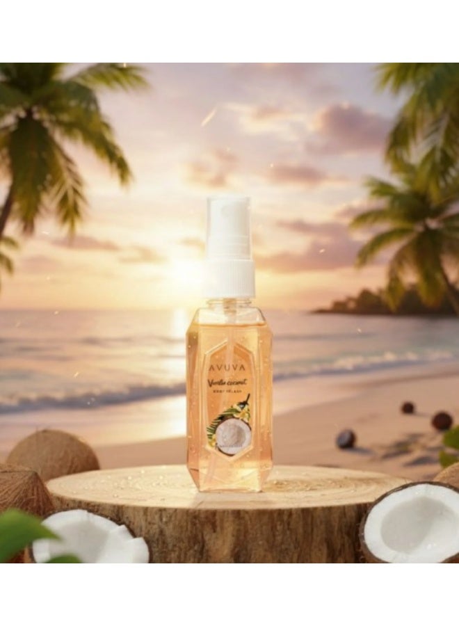 Avuva Vanilla Coconut Body Splash – Sweet Tropical Scent for All-Day Freshness (55 ml) - Image 2